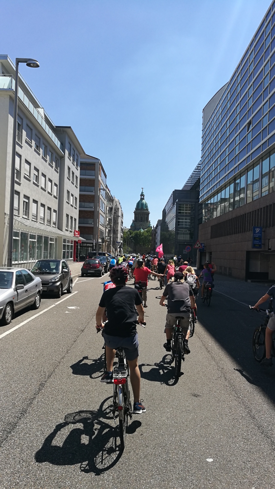 Fahrraddemonstration von Heidelberg nach Mannheim Radio