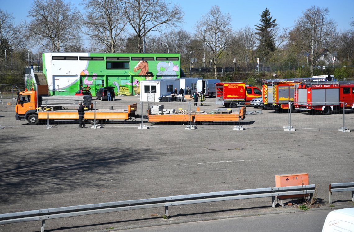 Heidelberg mobiles CoronaTestCenter eingerichtet